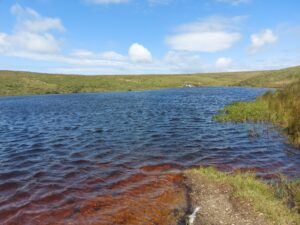 Pinkery Pond - a reservoir surrounded by moorland